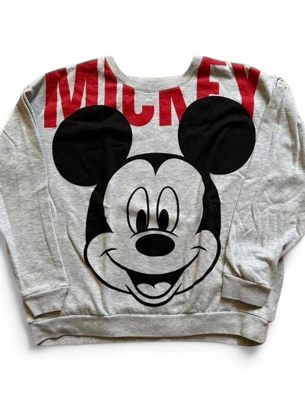 Disneyland Mickey Mouse Grey women’s Sweatshirt with Black Graphic XL